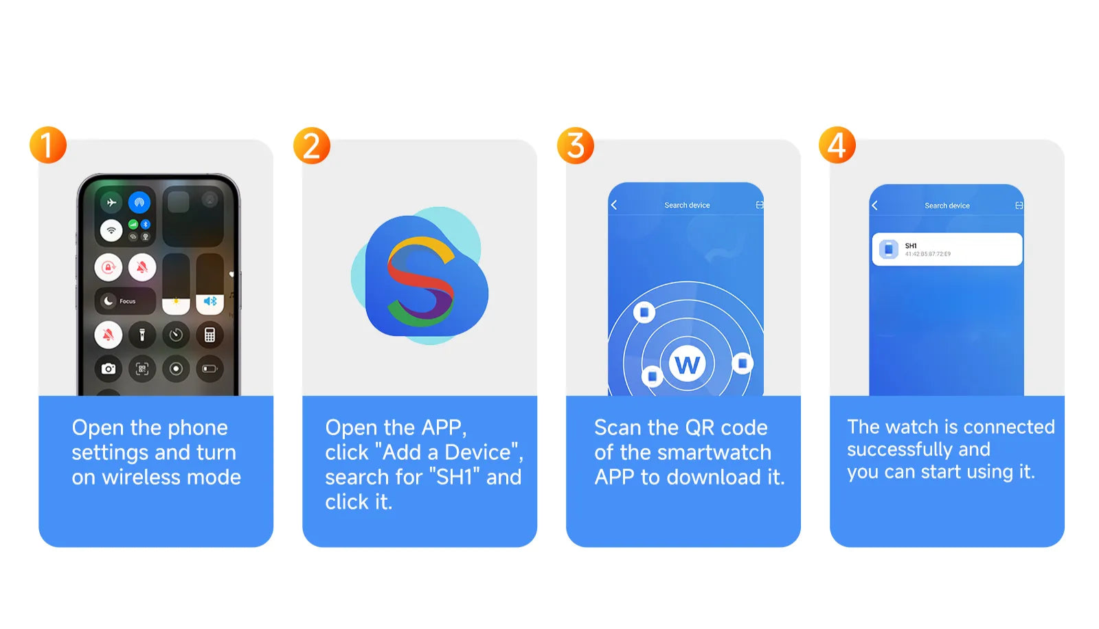 SIMSONLAB Smart Watches SH1